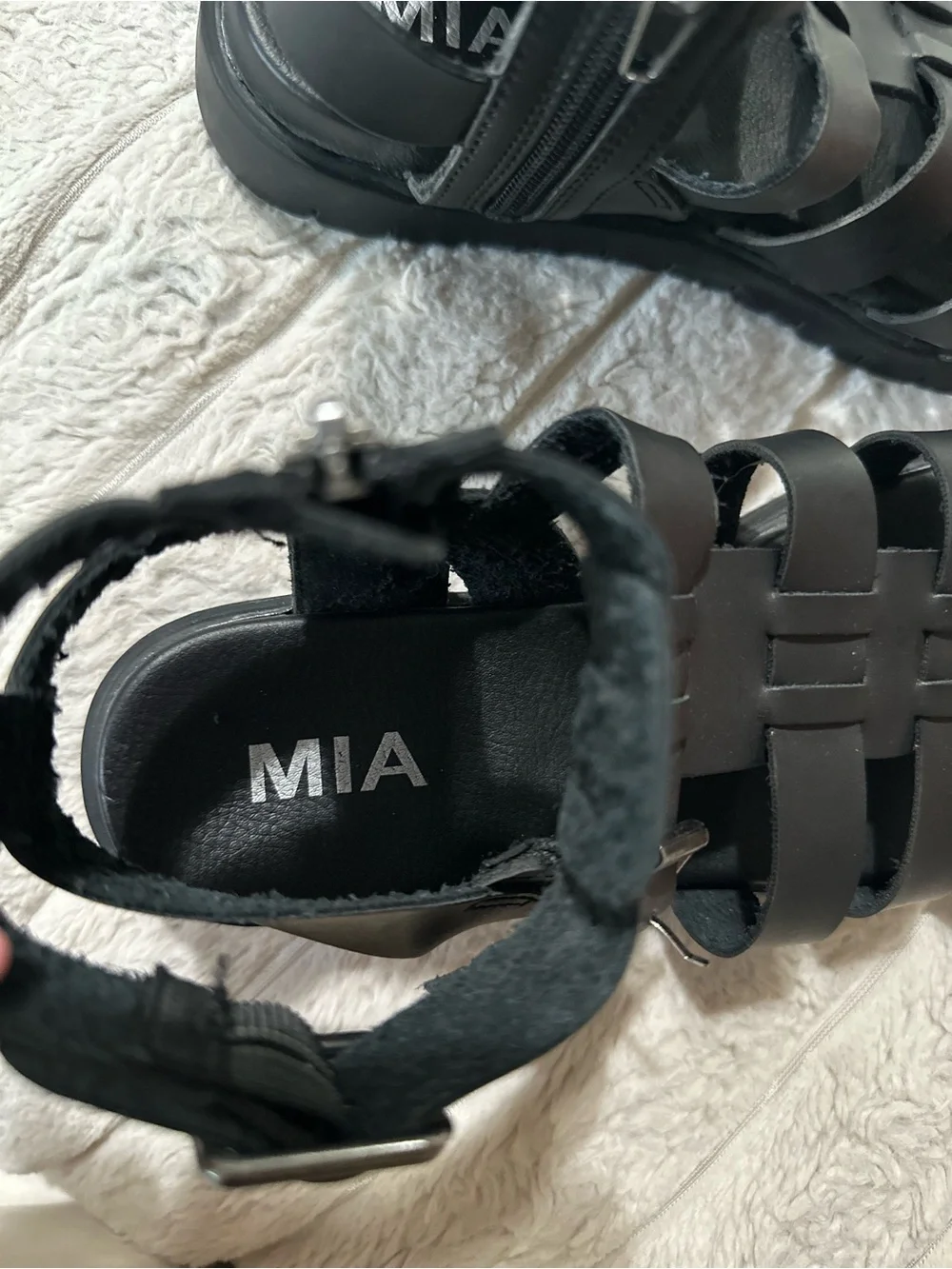 MIA Black Gladiator Sandals